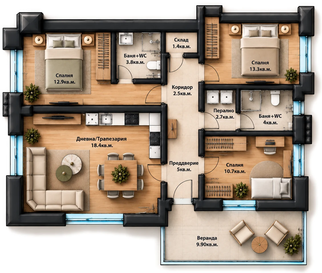 Floor plan of unit A10